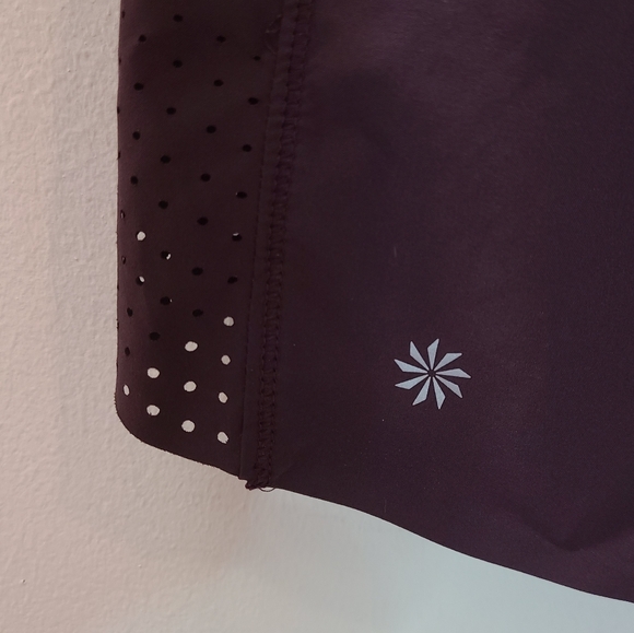 ATHLETA 3" Hustle Athletic Shorts in Deep Plum 1X - Picture 9 of 11